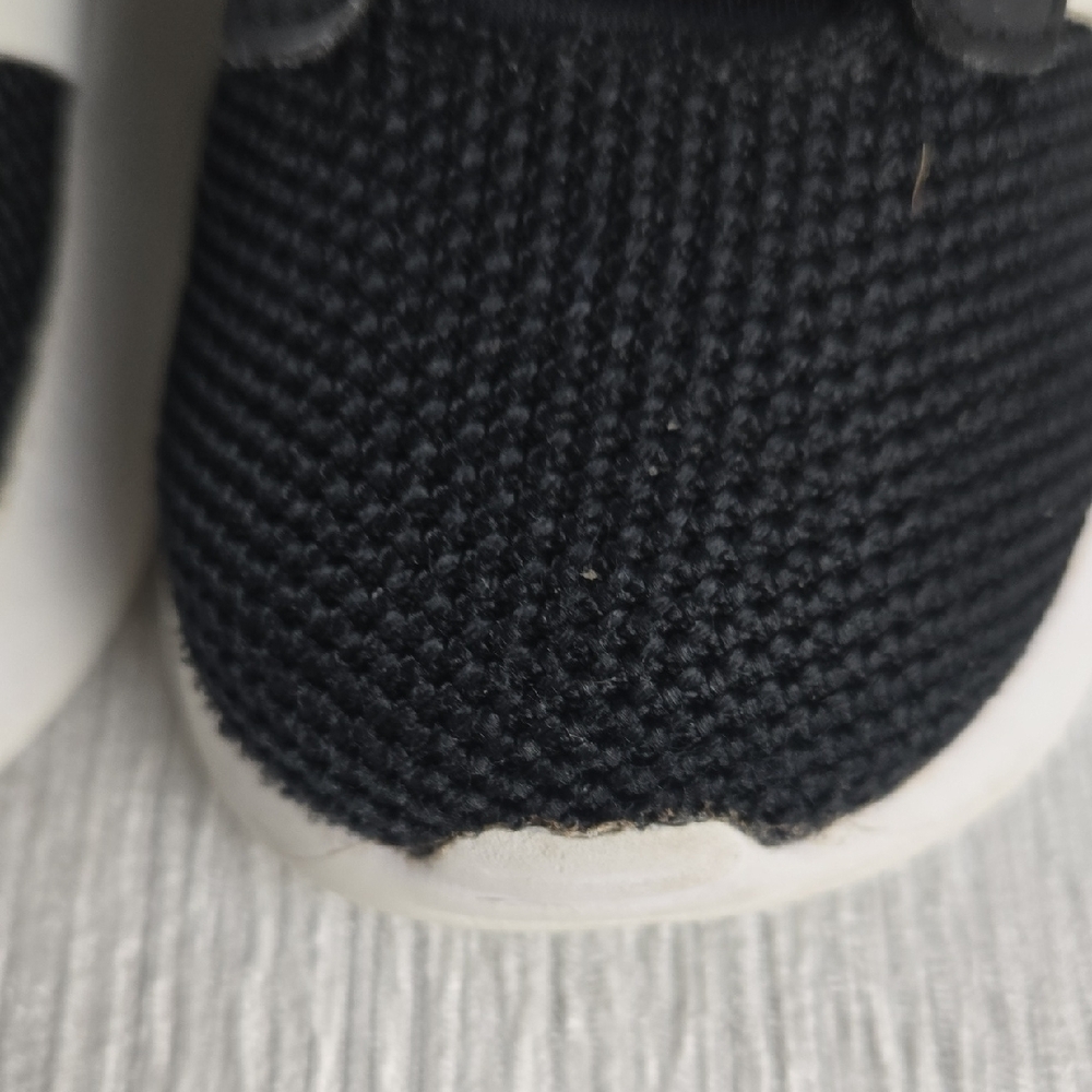 Kids Adidas Black White 3 Stripe‎ Mesh Sneakers Size 5K - Picture 5 of 15